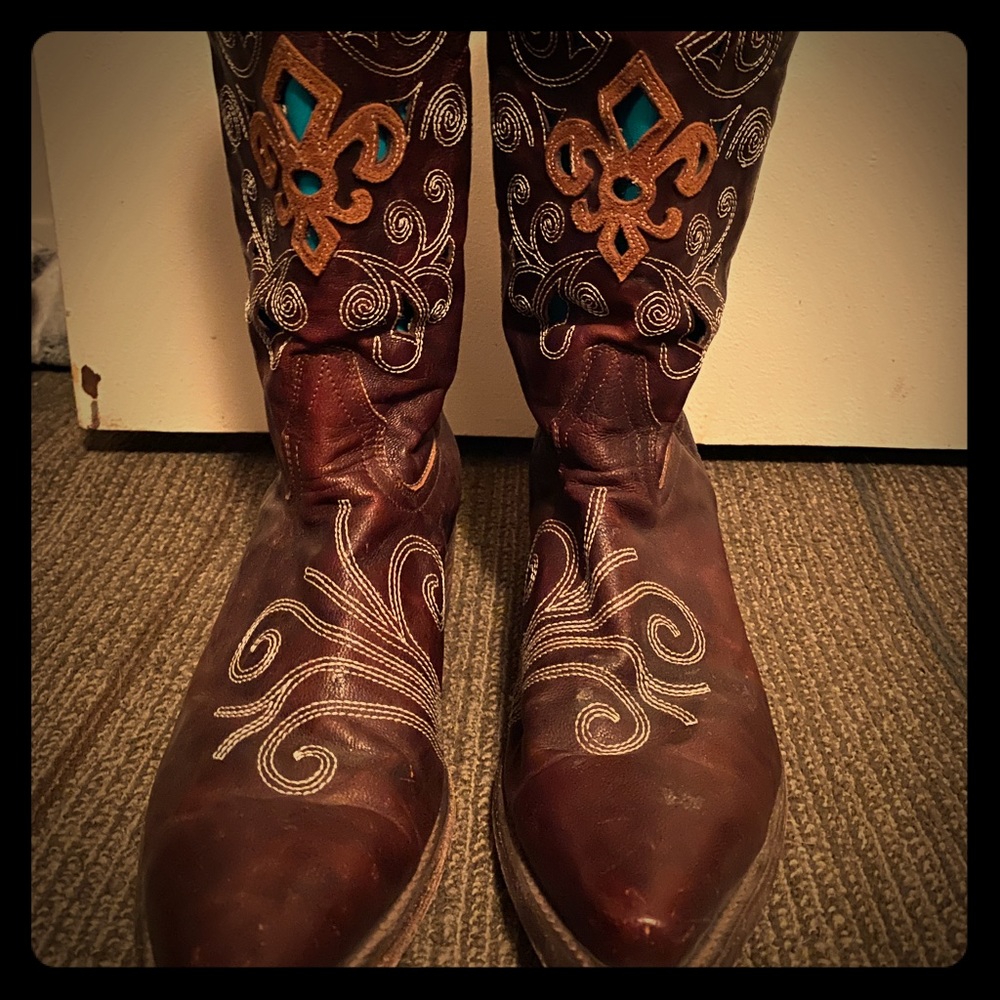 TM Dusty Rocker snip toe cowboy boots